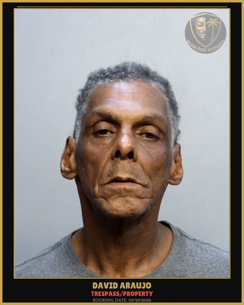 Araujo David Perez Arrested – Trespass/Property – Miami-Dade County (Unknown)