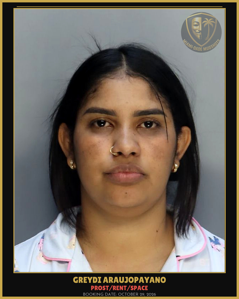 Araujopayano Greydi  Michel Arrested – Prost/Rent/Space – Miami-Dade County (October 29, 2026)