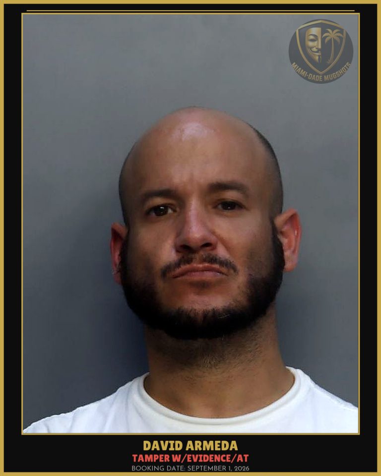 Armeda David A Arrested – TAMPER W/EVIDENCE/AT – Miami-Dade County (September 1, 2026)