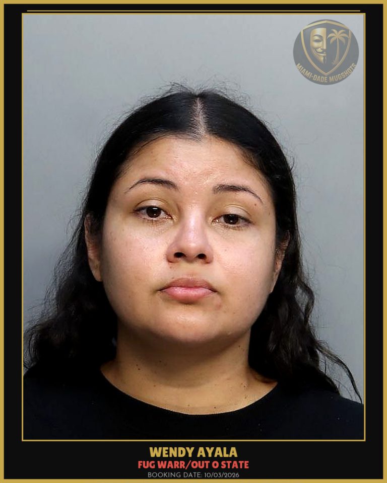Ayala Wendy Arrested – FUG WARR/OUT O STATE – Miami-Dade County (Unknown)