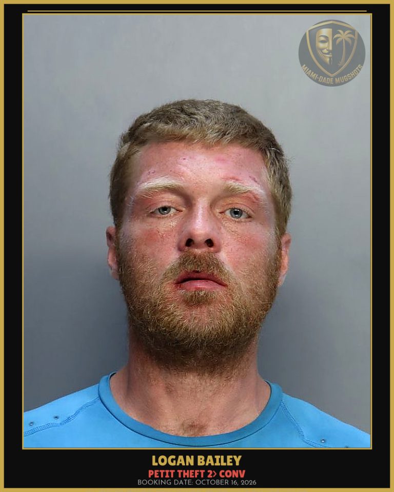 Bailey Logan  Kyle Arrested – PETIT THEFT 2> CONV – Miami-Dade County (October 16, 2026)