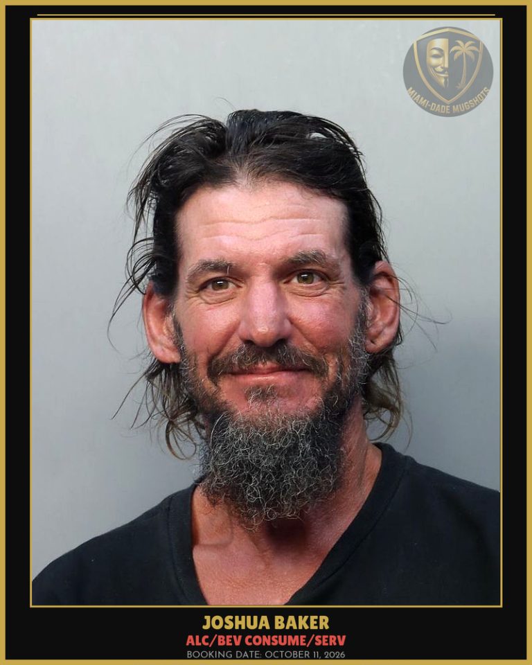 Baker Joshua Rupert Arrested – ALC/BEV CONSUME/SERV – Miami-Dade County (October 11, 2026)