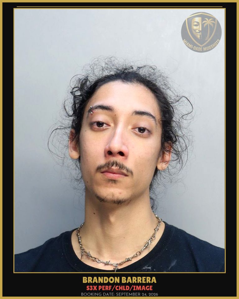 Barrera Brandon Isaiah Arrested – s3x PERF/CHLD/IMAGE – Miami-Dade County (September 24, 2026)