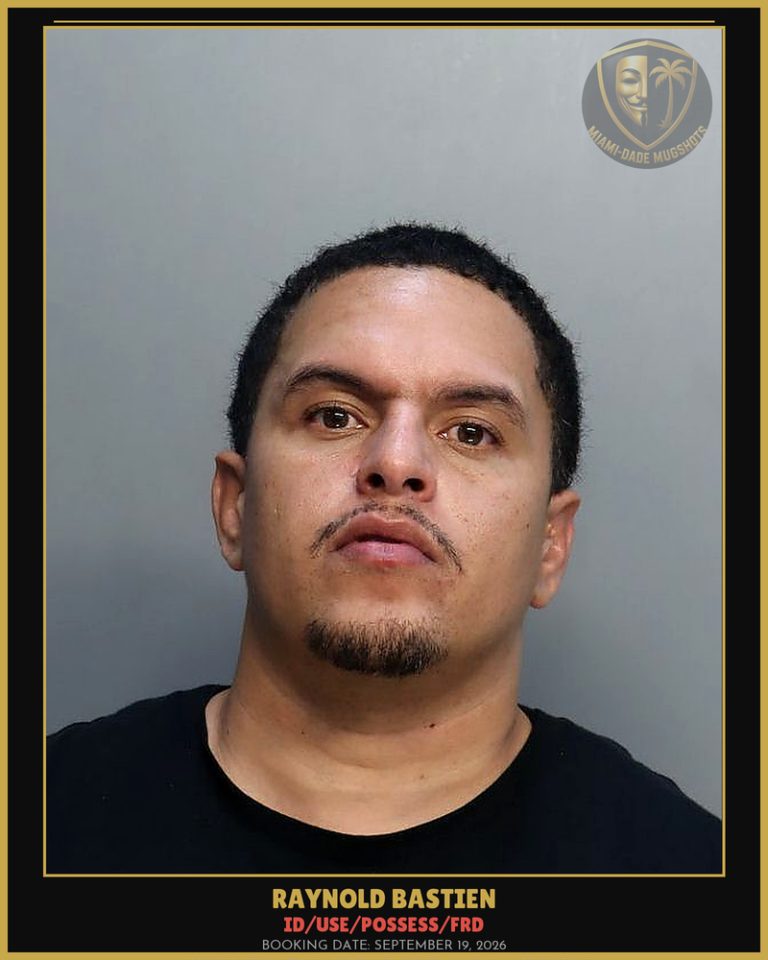 Bastien Raynold Arrested – ID/USE/POSSESS/FRD – Miami-Dade County (September 19, 2026)