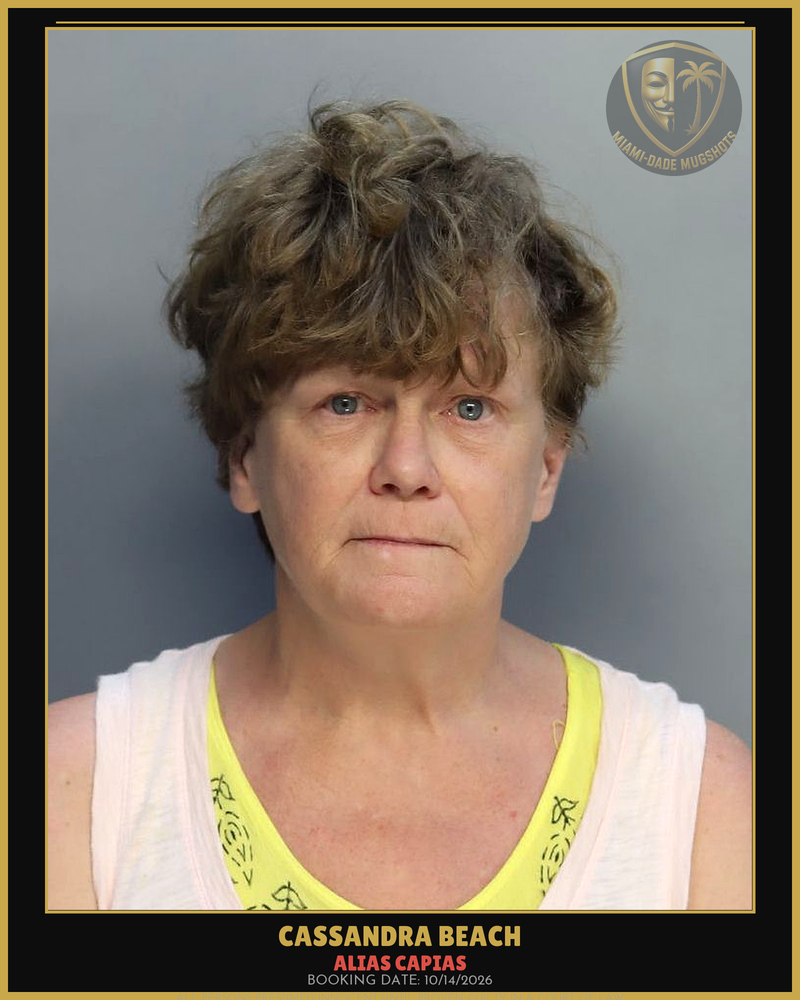 Beach Cassandra  Lee Arrested – Alias Capias – Miami-Dade County (Unknown)