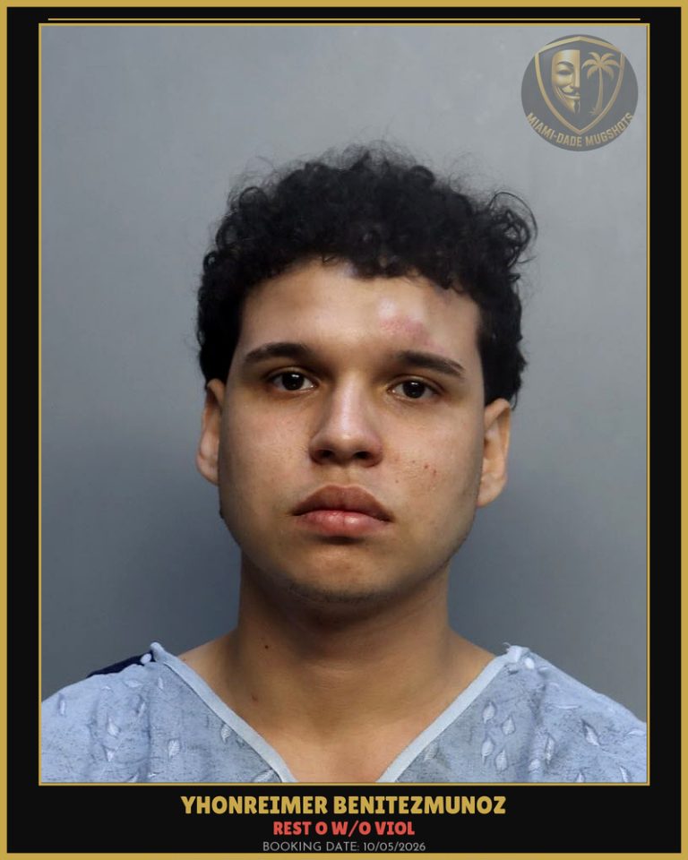 Benitezmunoz Yhonreimer  Alexander Arrested – REST O W/O VIOL – Miami-Dade County (Unknown)