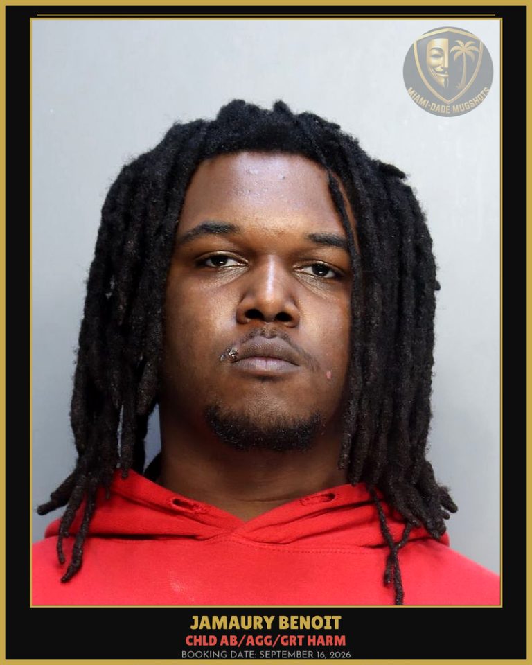Benoit Jamaury  Elijah Arrested – CHLD AB/AGG/GRT HARM – Miami-Dade County (September 16, 2026)