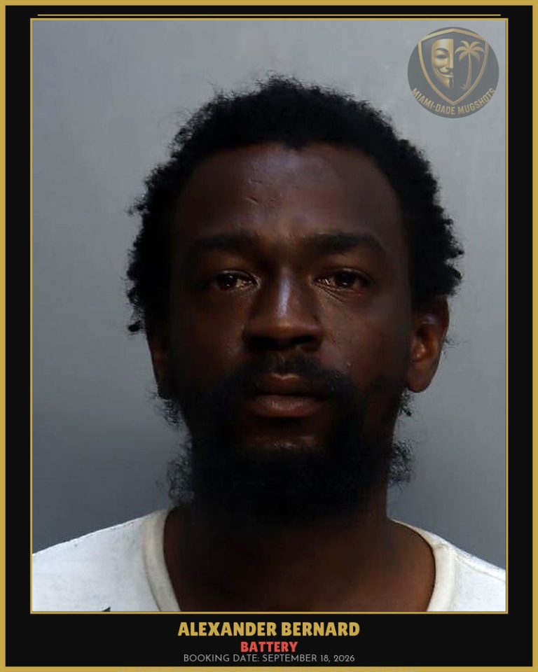 Bernard Alexander  Johnathan Arrested – BATTERY – Miami-Dade County (September 18, 2026)
