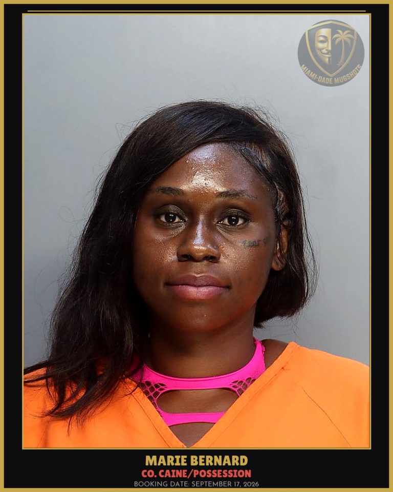 Bernard Marie Naisha Arrested – Co. Caine/POSSESSION – Miami-Dade County (September 17, 2026)