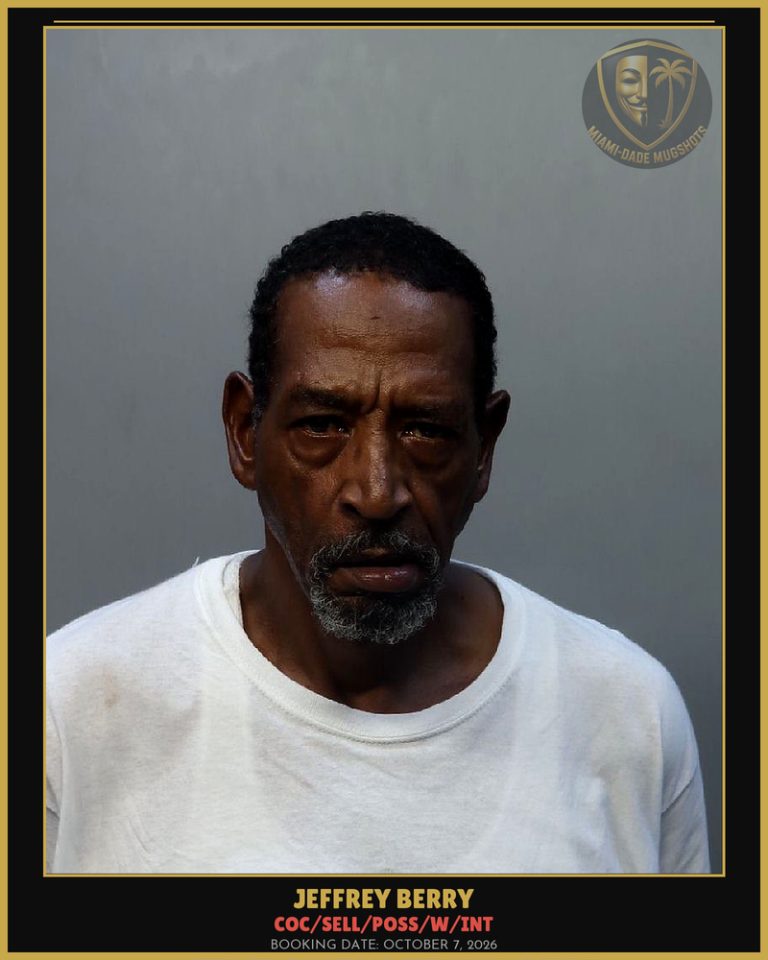 Berry Jeffrey  Howard Arrested – COC/SELL/POSS/W/INT – Miami-Dade County (October 7, 2026)