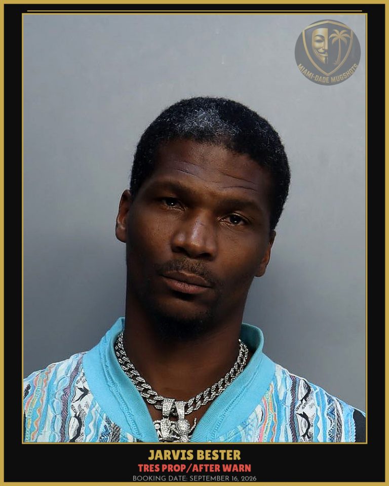 Bester Jarvis  Jermaine Arrested – TRES PROP/AFTER WARN – Miami-Dade County (September 16, 2026)