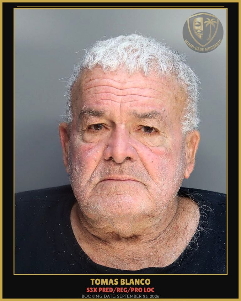 Blanco Tomas  Daniel Arrested – s3x PRED/REG/PRO LOC – Miami-Dade County (September 23, 2026)