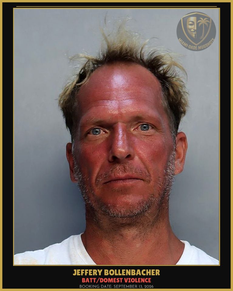 Bollenbacher Jeffery  Ward Arrested – BATT/DOMEST VIOLENCE – Miami-Dade County (September 13, 2026)