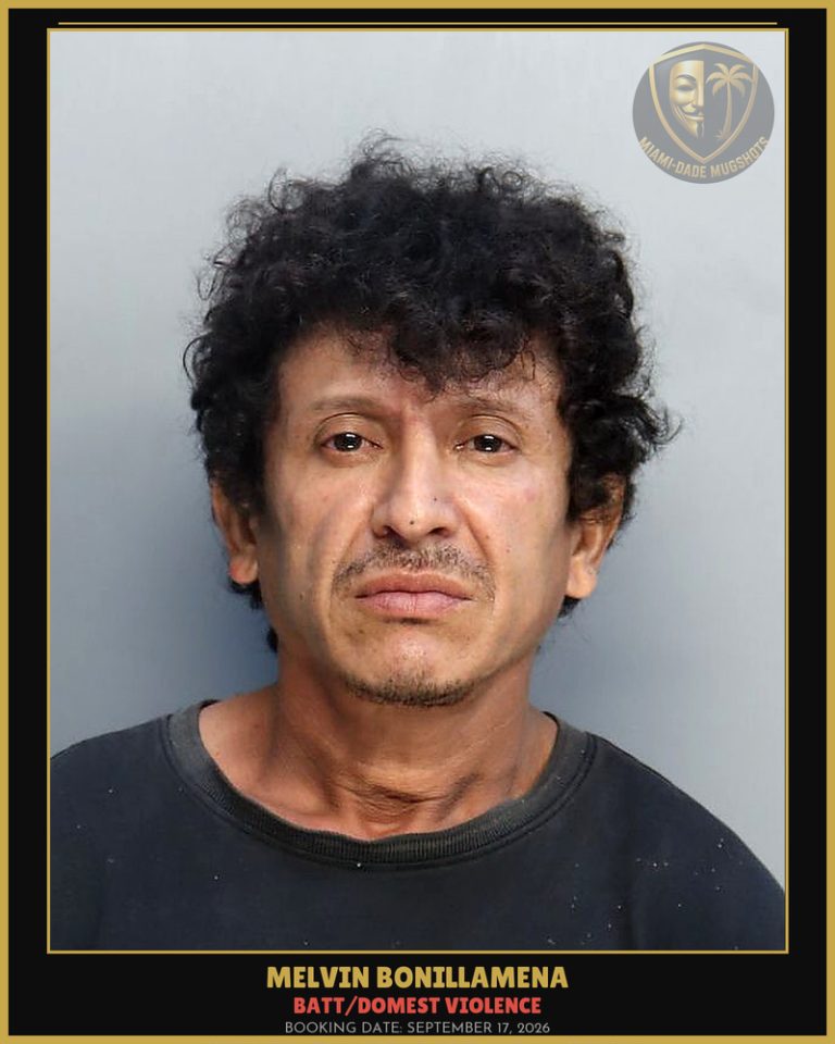 Bonillamena Melvin Ramon Arrested – BATT/DOMEST VIOLENCE – Miami-Dade County (September 17, 2026)