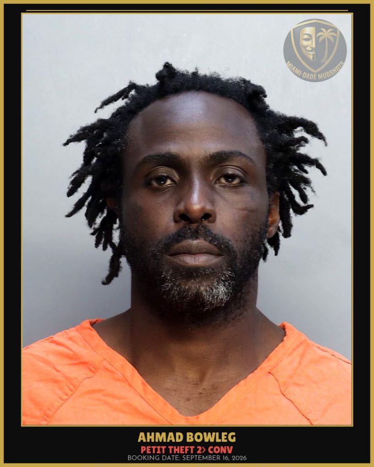 Bowleg Ahmad Arrested – PETIT THEFT 2> CONV – Miami-Dade County (September 16, 2026)