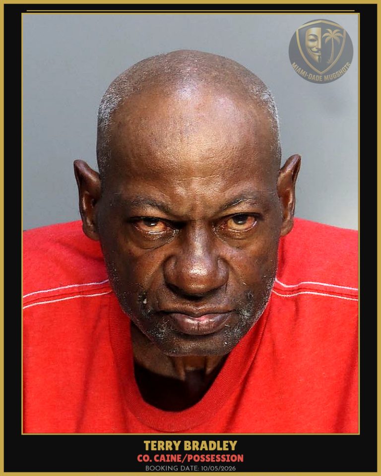 Bradley Terry Arrested – Co. Caine/POSSESSION – Miami-Dade County (Unknown)
