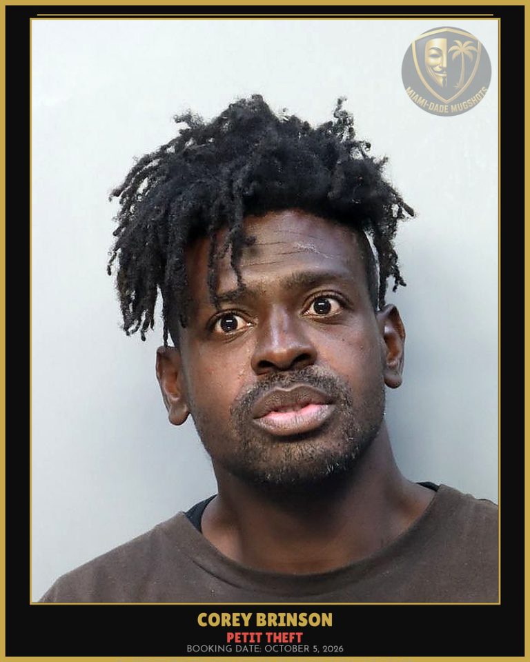 Brinson Corey Arrested – PETIT THEFT – Miami-Dade County (October 5, 2026)