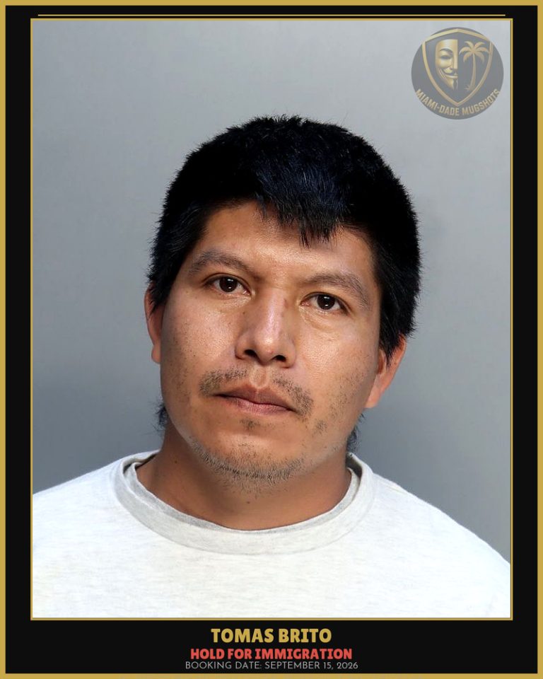 Brito Tomas  Raymundo Arrested – HOLD FOR IMMIGRATION – Miami-Dade County (September 15, 2026)