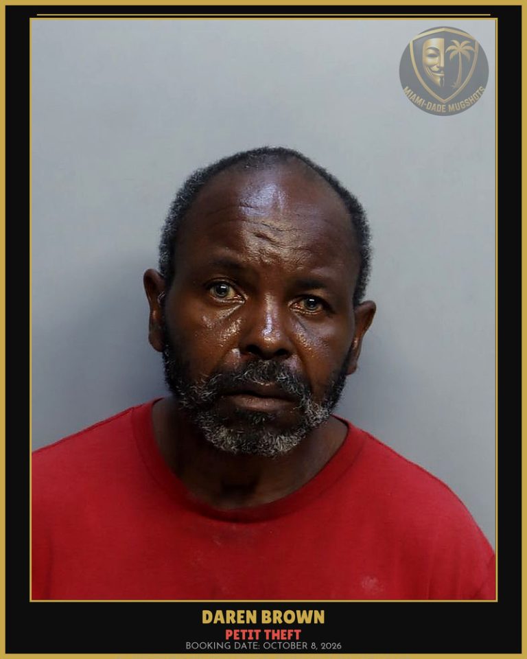 Brown Daren Lamar Arrested – PETIT THEFT – Miami-Dade County (October 8, 2026)