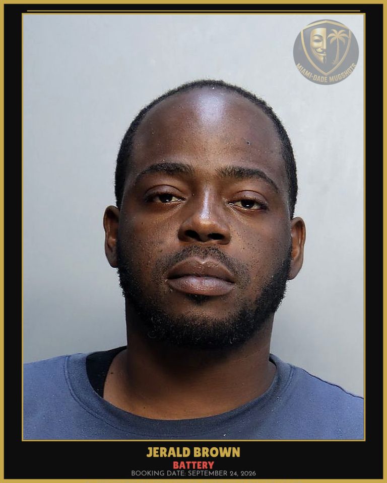 Brown Jerald Lenell Arrested – BATTERY – Miami-Dade County (September 24, 2026)