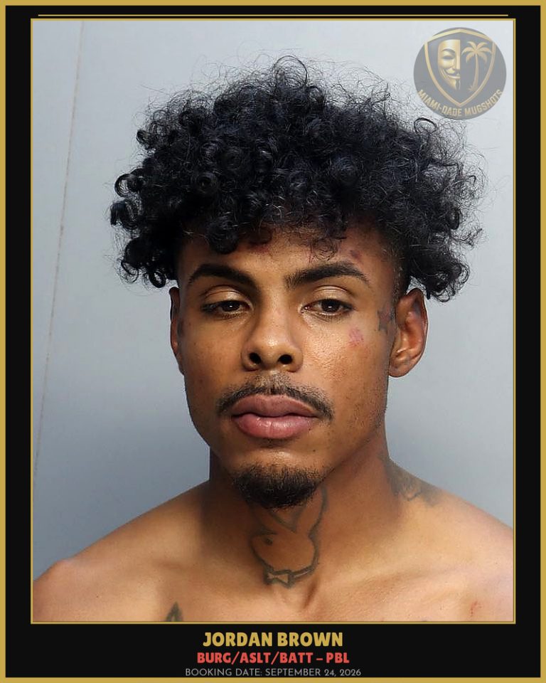 Brown Jordan Arrested – BURG/ASLT/BATT – PBL – Miami-Dade County (September 24, 2026)