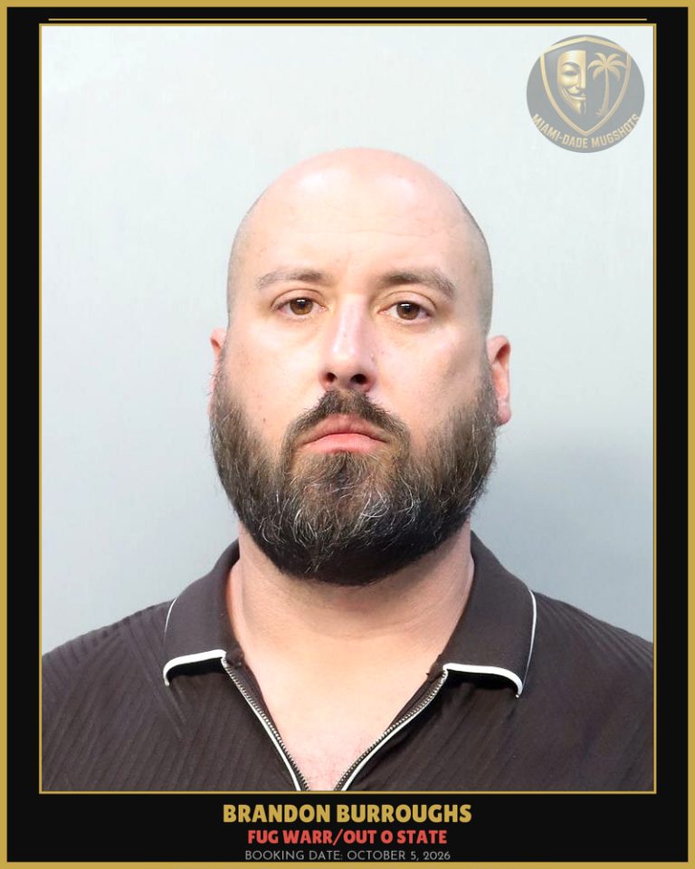 Burroughs Brandon  Joshua Arrested – FUG WARR/OUT O STATE – Miami-Dade County (October 5, 2026)