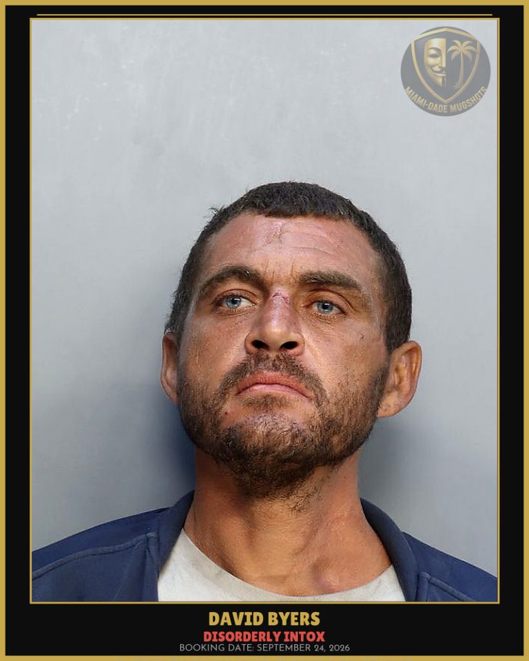 Byers David Arrested – DISORDERLY INTOX – Miami-Dade County (September 24, 2026)