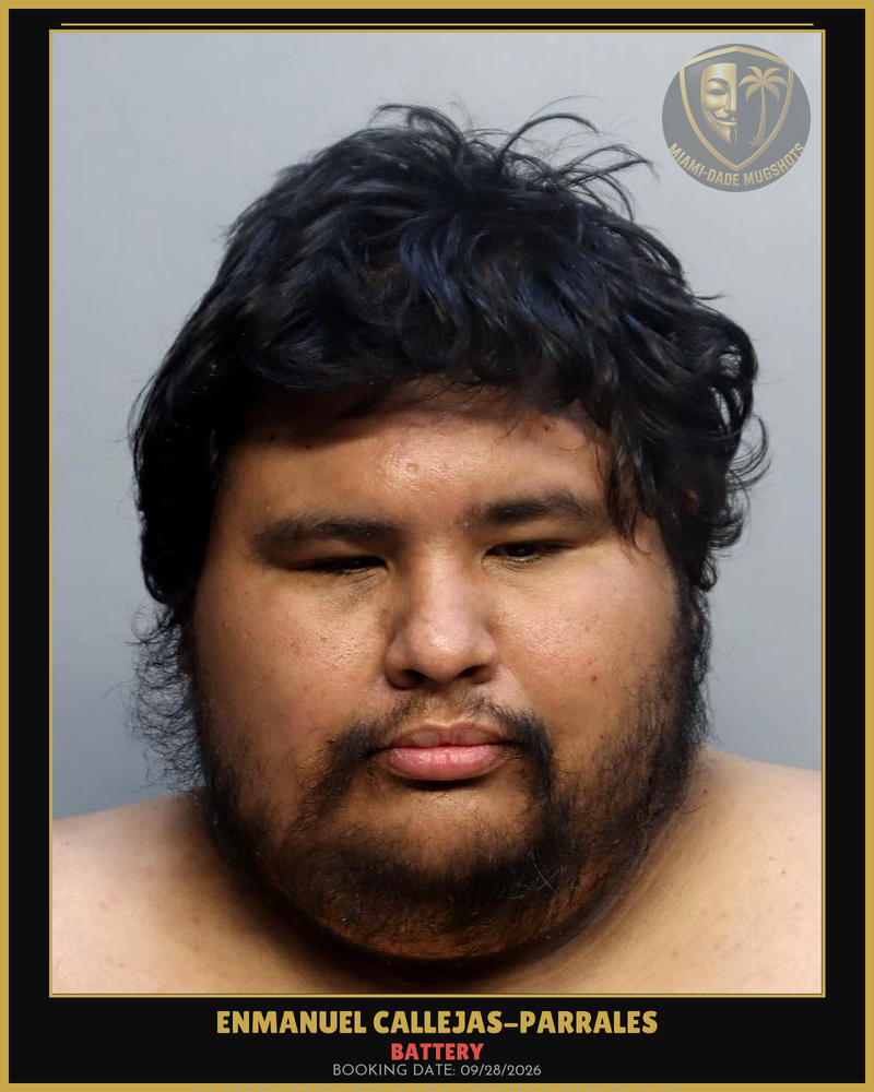 Callejas-Parrales Enmanuel Arrested – Battery – Miami-Dade County (Unknown)
