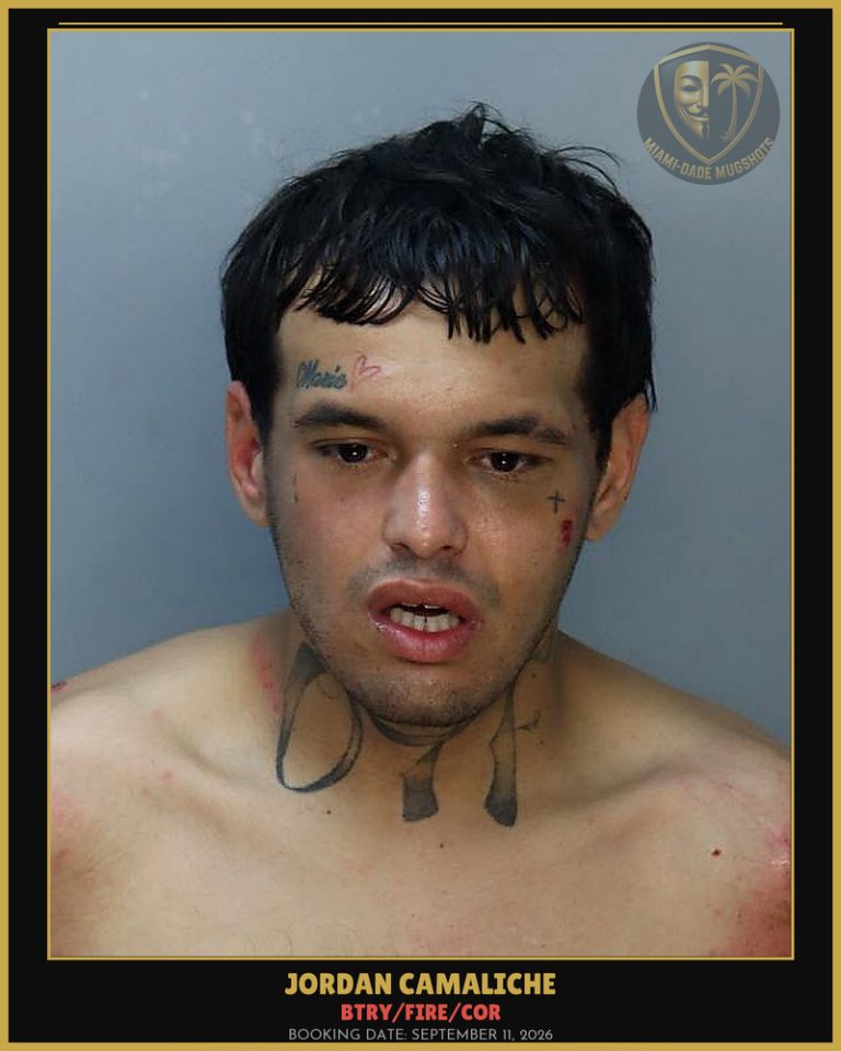 Camaliche Jordan  Jose Arrested – BTRY/FIRE/COR – Miami-Dade County (September 11, 2026)