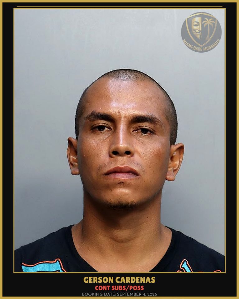Cardenas Gerson Maldonado Arrested – CONT SUBS/POSS – Miami-Dade County (September 4, 2026)