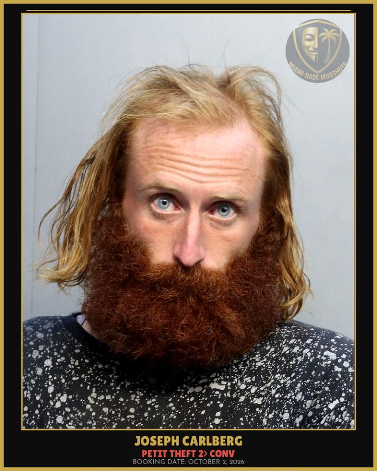 Carlberg Joseph Connor Arrested – PETIT THEFT 2> CONV – Miami-Dade County (October 2, 2026)