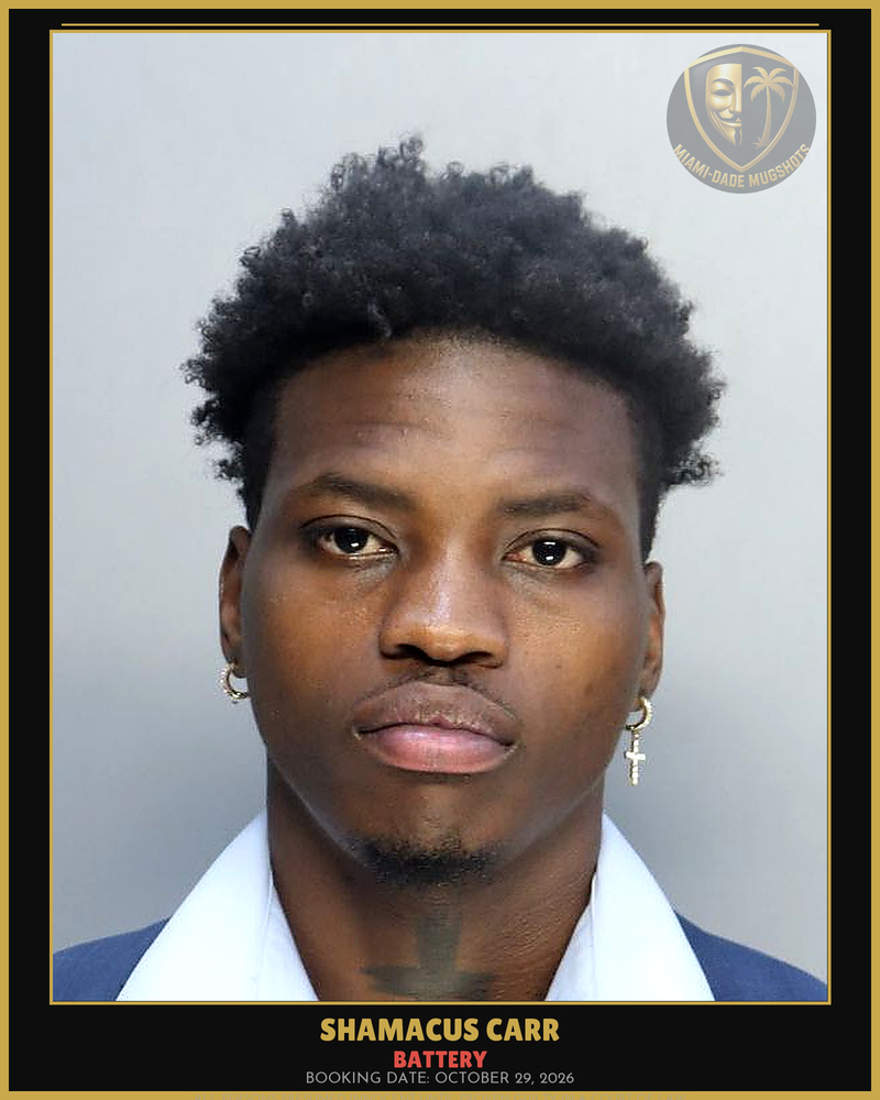 Carr Shamacus Shaquille Arrested – Battery – Miami-Dade County (October 29, 2026)
