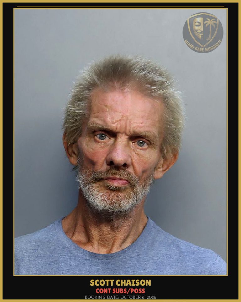 Chaison Scott Arrested – CONT SUBS/POSS – Miami-Dade County (October 6, 2026)