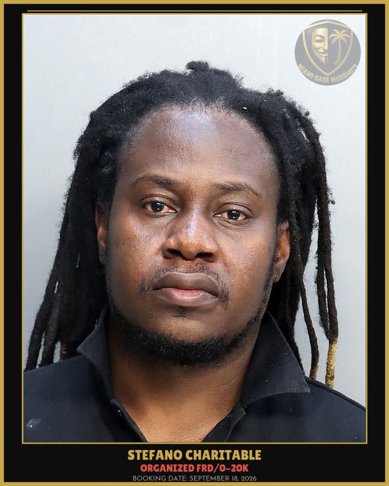 Charitable Stefano Arrested – ORGANIZED FRD/0-20K – Miami-Dade County (September 18, 2026)