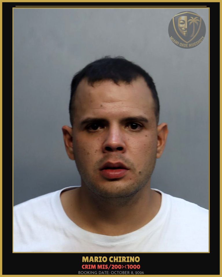 Chirino Mario Danilo Arrested – CRIM MIS/200><1000 – Miami-Dade County (October 8, 2026)