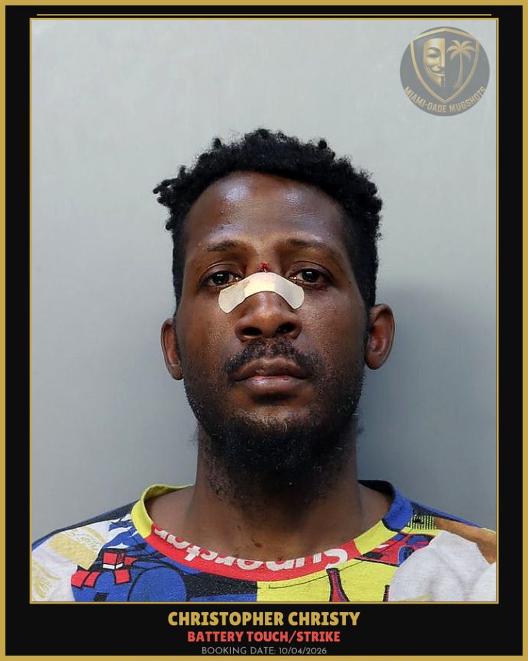 Christy Christopher Arrested – BATTERY TOUCH/STRIKE – Miami-Dade County (Unknown)