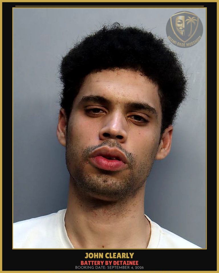 Clearly John Alexander Arrested – BATTERY BY DETAINEE – Miami-Dade County (September 4, 2026)