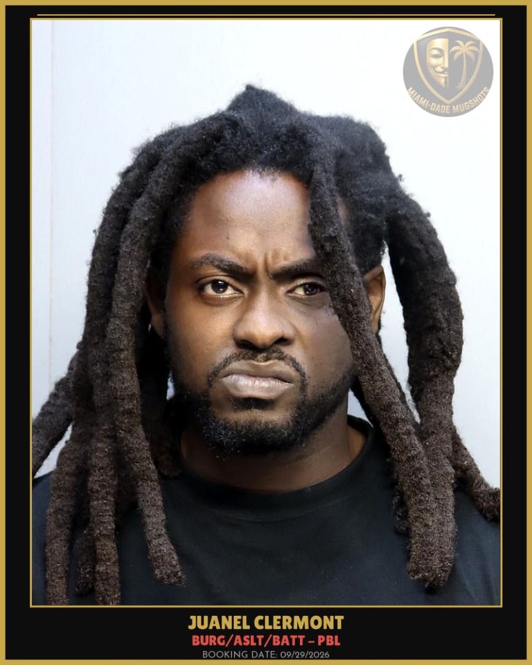 Clermont Juanel Arrested – BURG/ASLT/BATT – PBL – Miami-Dade County (Unknown)