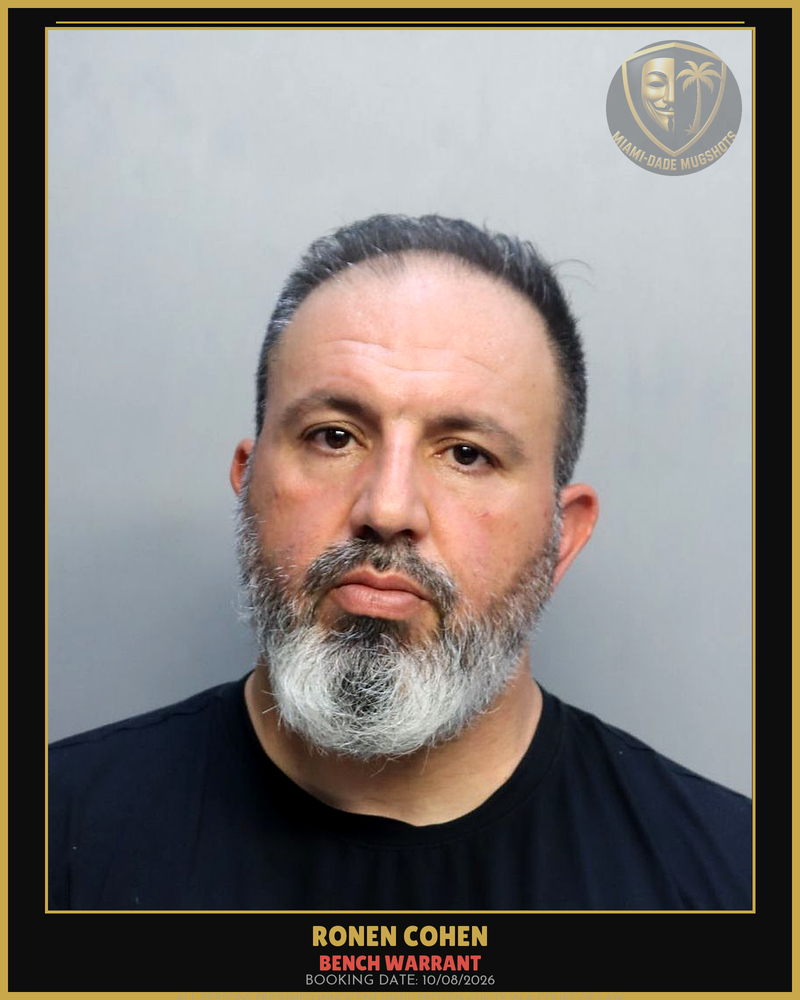 Cohen Ronen Arrested – Bench Warrant – Miami-Dade County (Unknown)