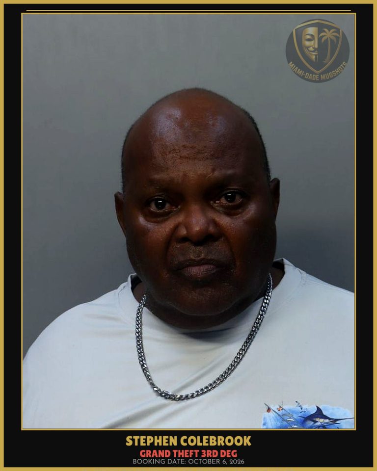 Colebrook Stephen Luthern Arrested – GRAND THEFT 3RD DEG – Miami-Dade County (October 6, 2026)