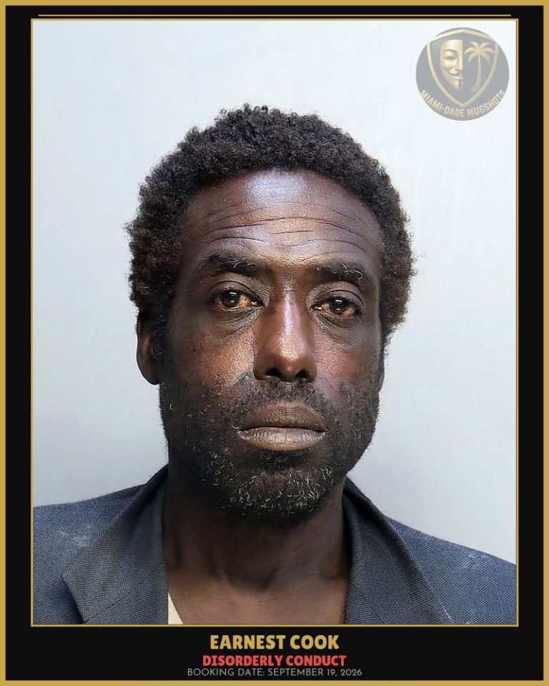 Cook Earnest Arrested – DISORDERLY CONDUCT – Miami-Dade County (September 19, 2026)