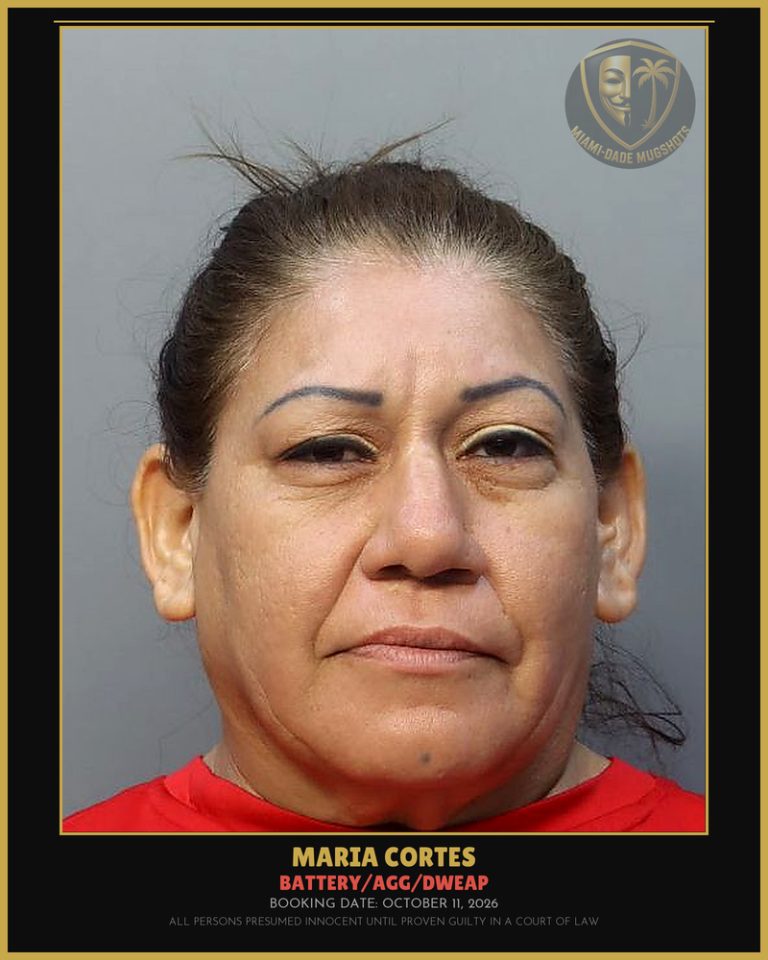 Cortes Maria Arrested – BATTERY/AGG/DWEAP – Miami-Dade County (October 11, 2026)