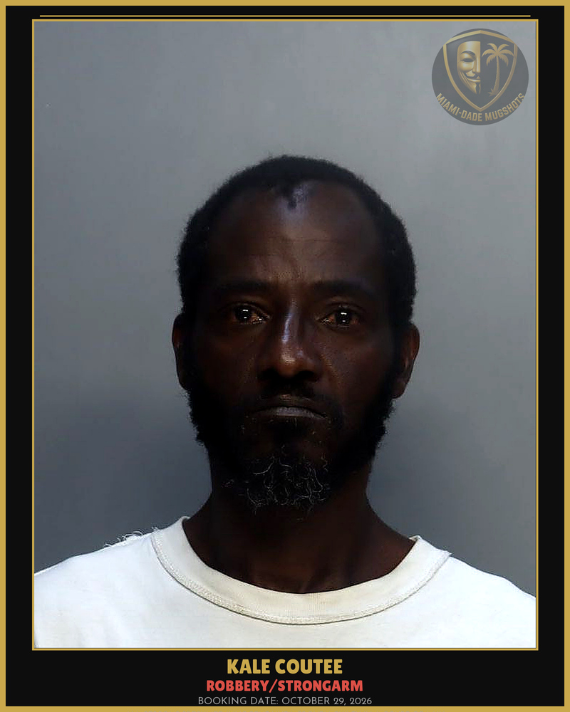 Coutee Kale Napriest Arrested – Robbery/Strongarm – Miami-Dade County (October 29, 2026)