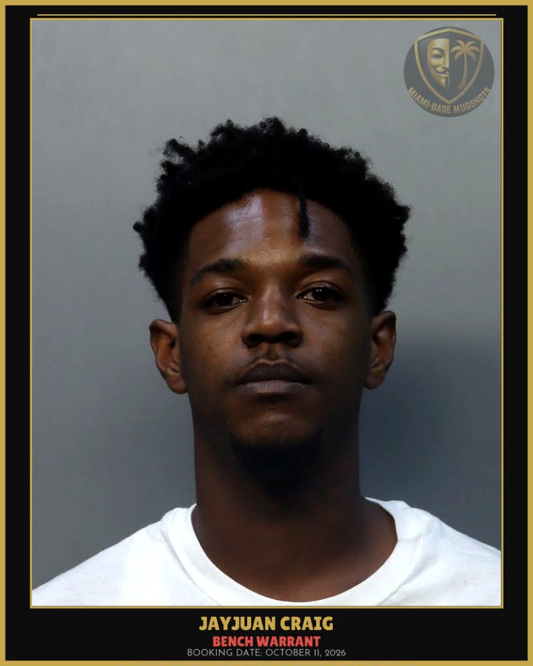 Craig Jayjuan  Antwan Arrested – BENCH WARRANT – Miami-Dade County (October 11, 2026)