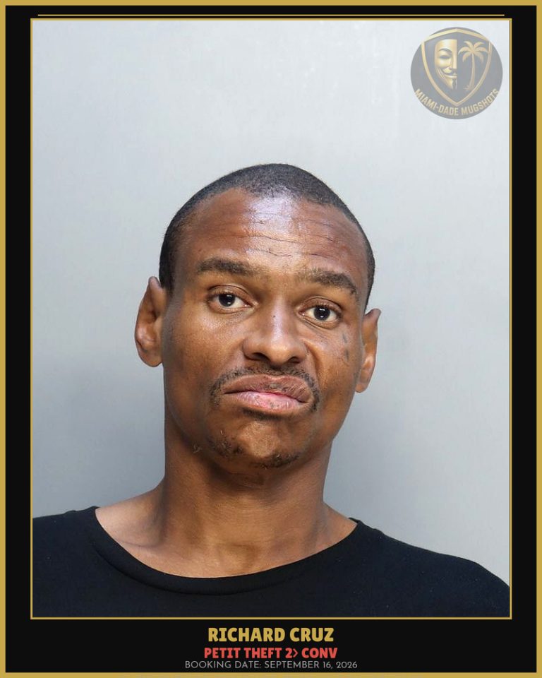 Cruz Richard  George Arrested – PETIT THEFT 2> CONV – Miami-Dade County (September 16, 2026)