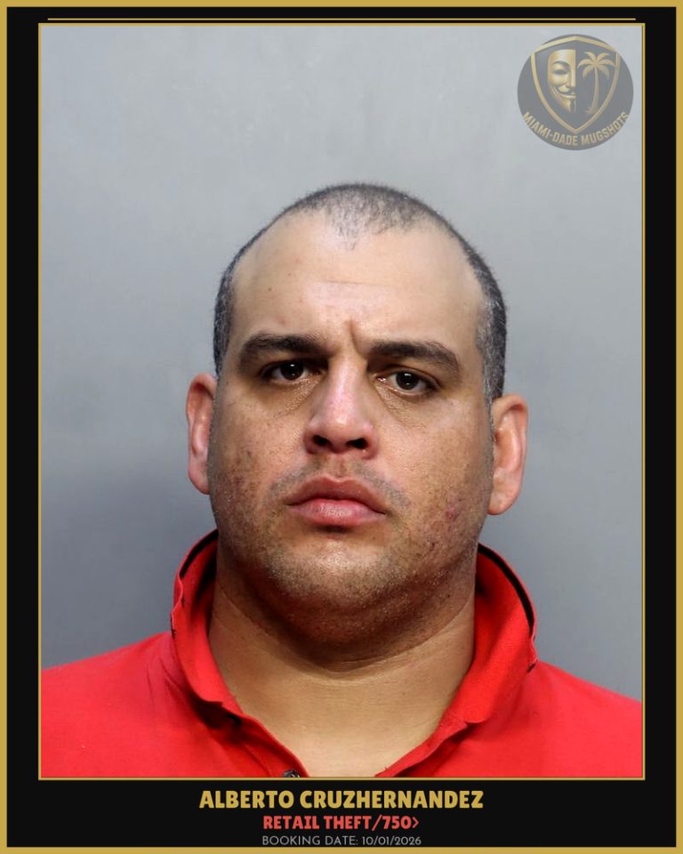 Cruzhernandez Alberto  Daniel Arrested – RETAIL THEFT/750> – Miami-Dade County (Unknown)