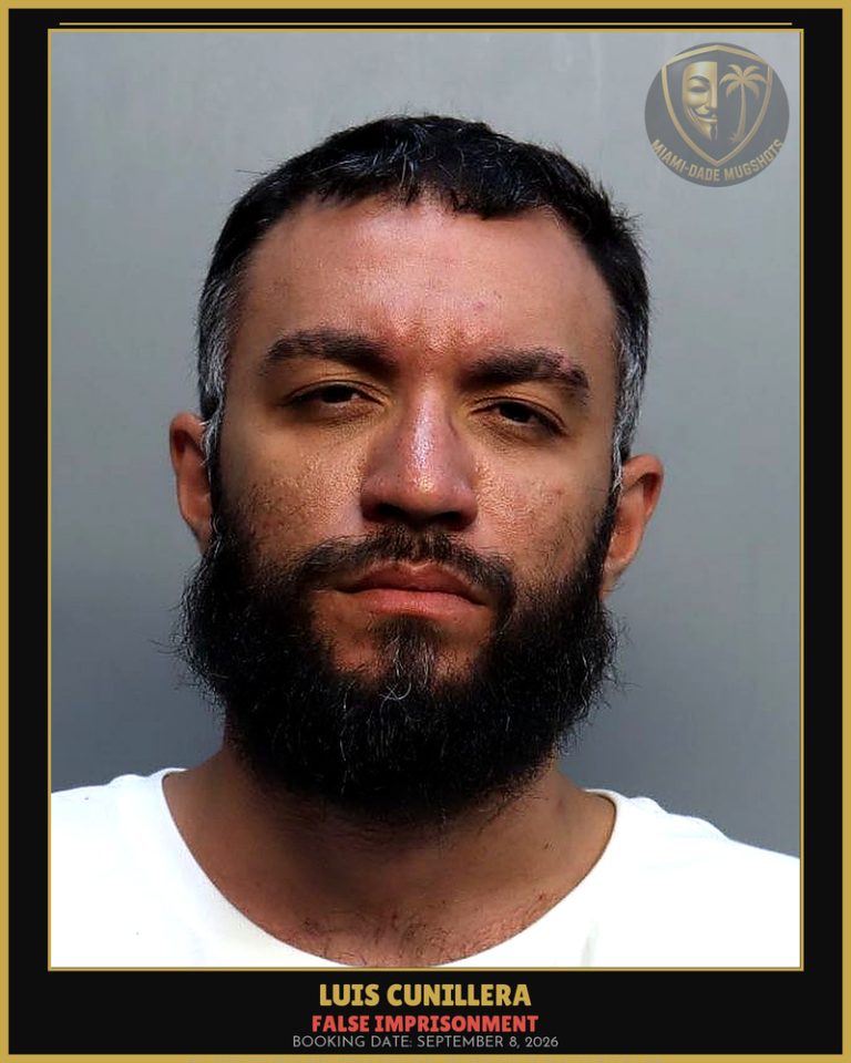 Cunillera Luis Rafael Arrested – FALSE IMPRISONMENT – Miami-Dade County (September 8, 2026)