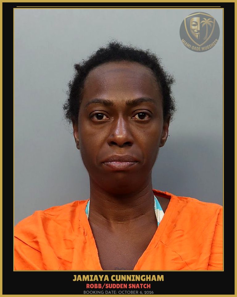 Cunningham Jamiaya Tonia Arrested – ROBB/SUDDEN SNATCH – Miami-Dade County (October 6, 2026)