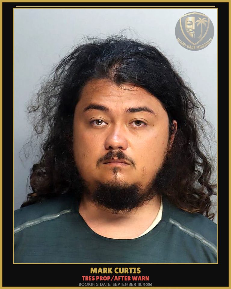 Curtis Mark Arrested – TRES PROP/AFTER WARN – Miami-Dade County (September 18, 2026)