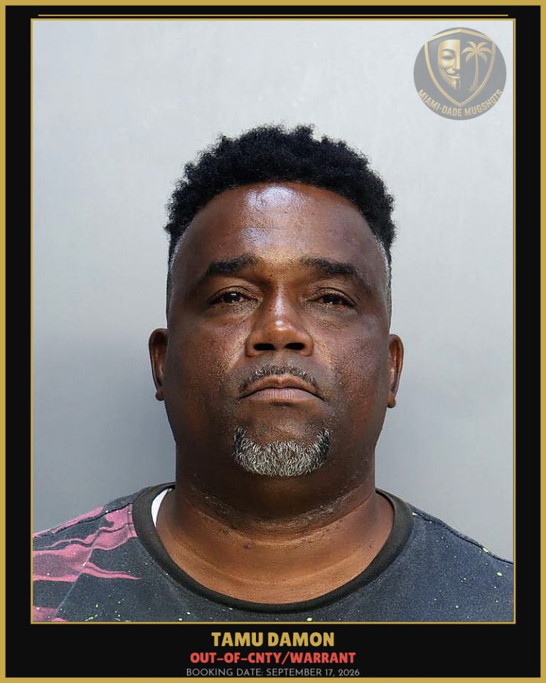 Damon Tamu  Latree Arrested – OUT-OF-CNTY/WARRANT – Miami-Dade County (September 17, 2026)